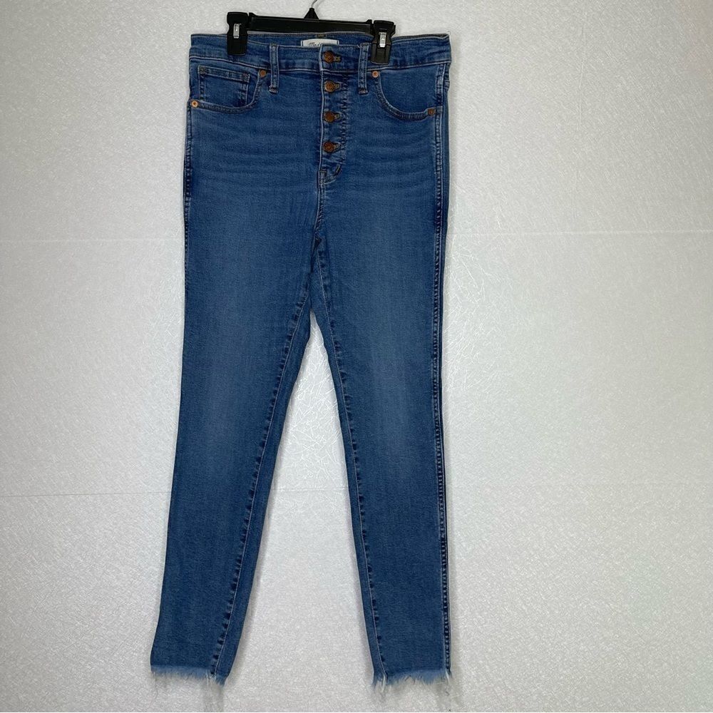 Madewell 10” High Rise Released Hem Button Fly Skinny Jeans 29